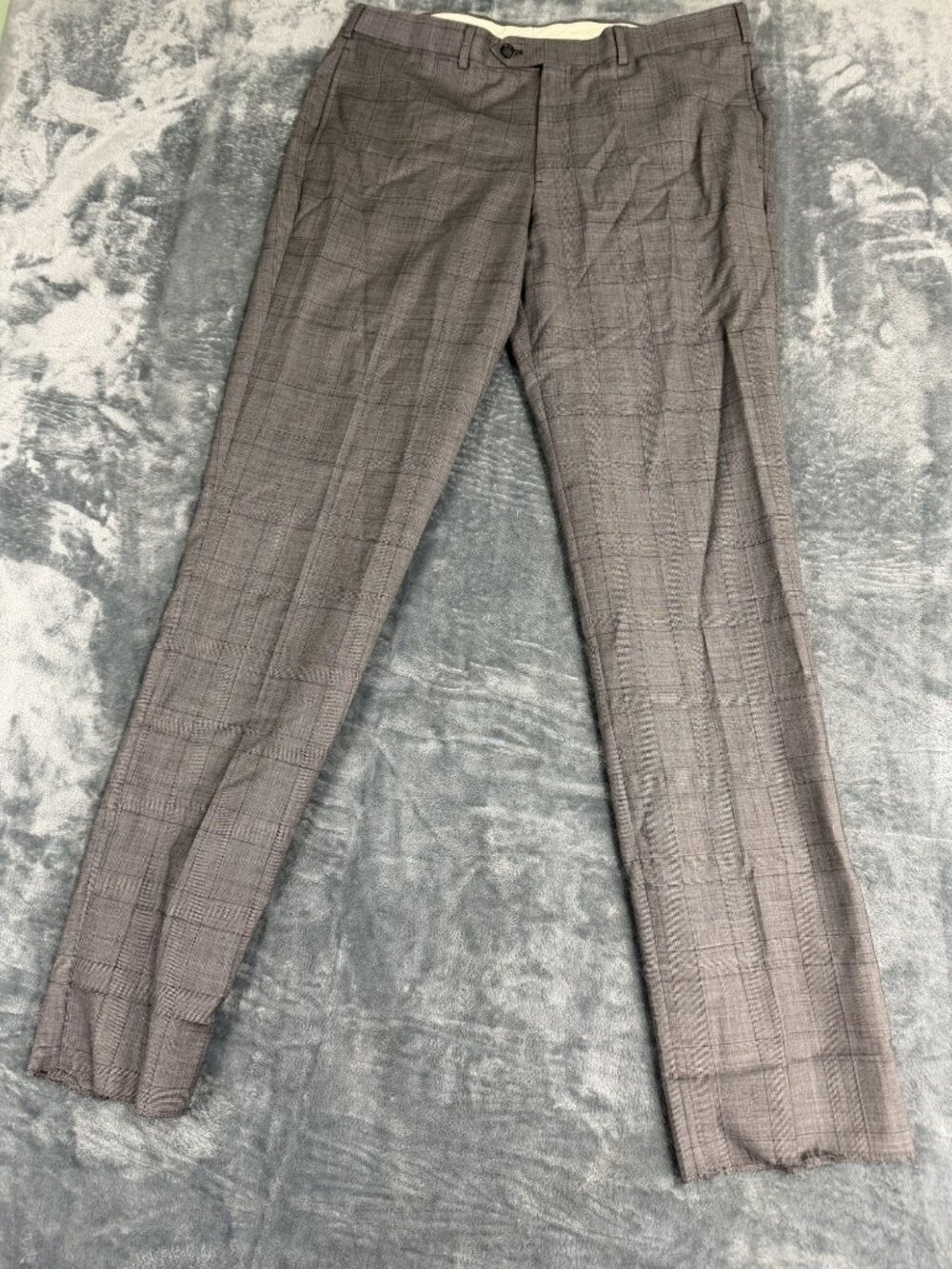 Brooks Brothers Mens Regent Fit Pants W38 L32 Gray Plaid NWT